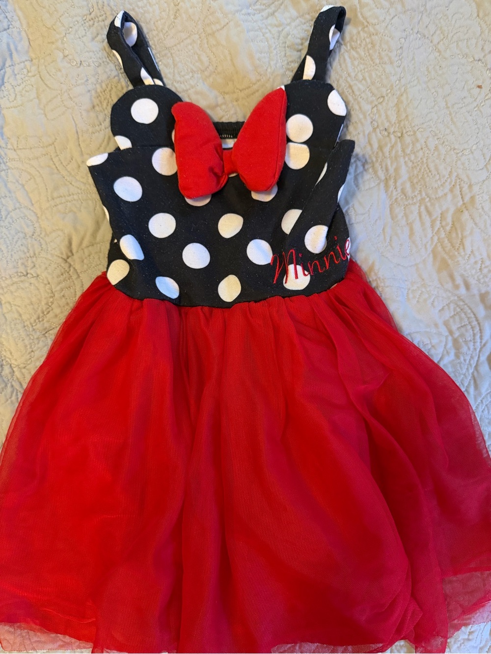 Disney Minnie Red & Black Polka Dot Kids Costume Dress